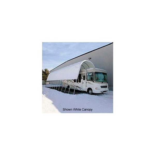 Clearspan Open Garage 18'W x 16'H x 48'L Gray PB02908R4G - main